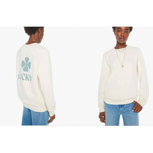 Mother La Paz Cunha Sweatshirt Lucky Ecru White Size M NWT - Picture 3 of 9